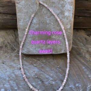 Rose Quartz Layered Necklace